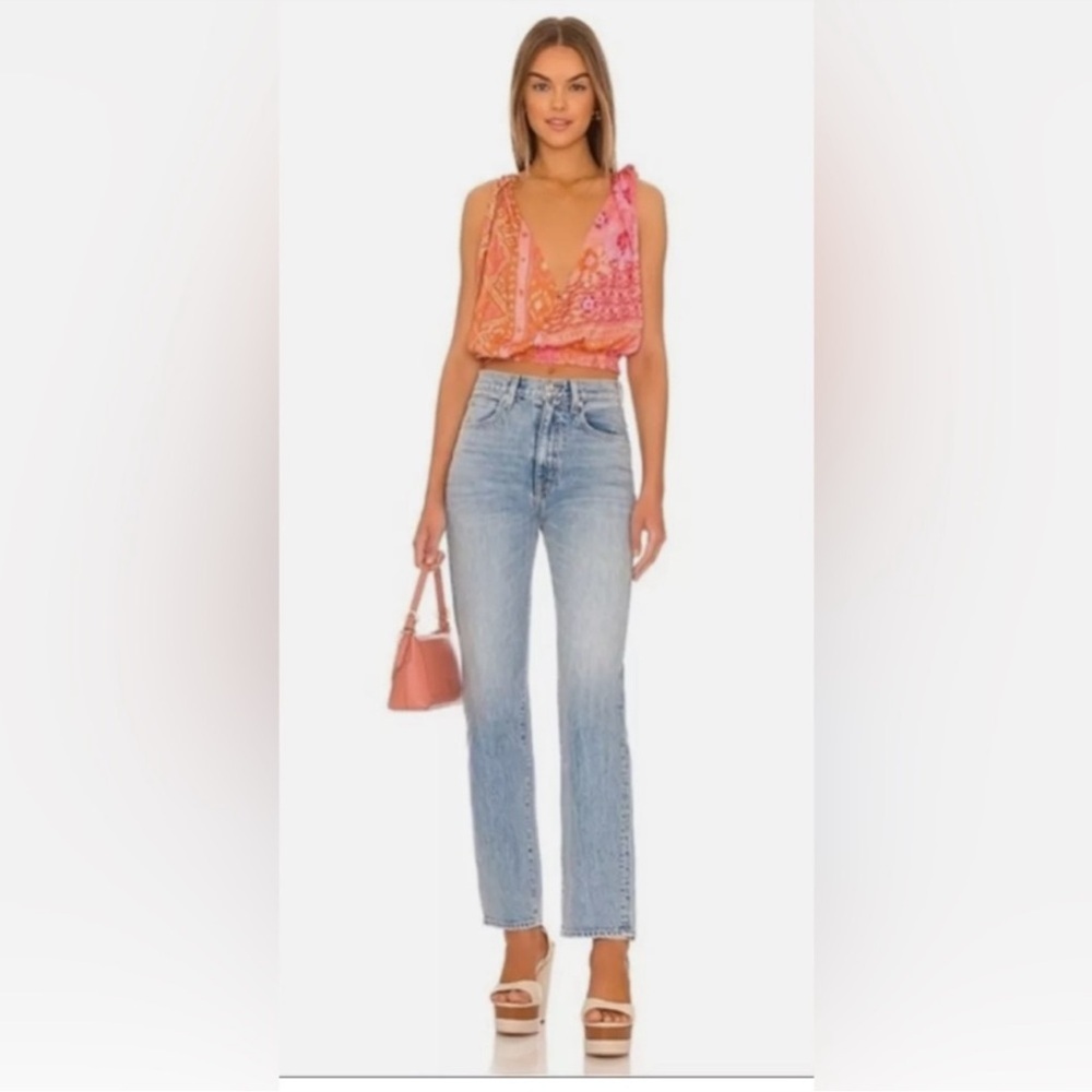 Free People NEW Tied to You Tank Size XS Color: Lemonade - Picture 3 of 13